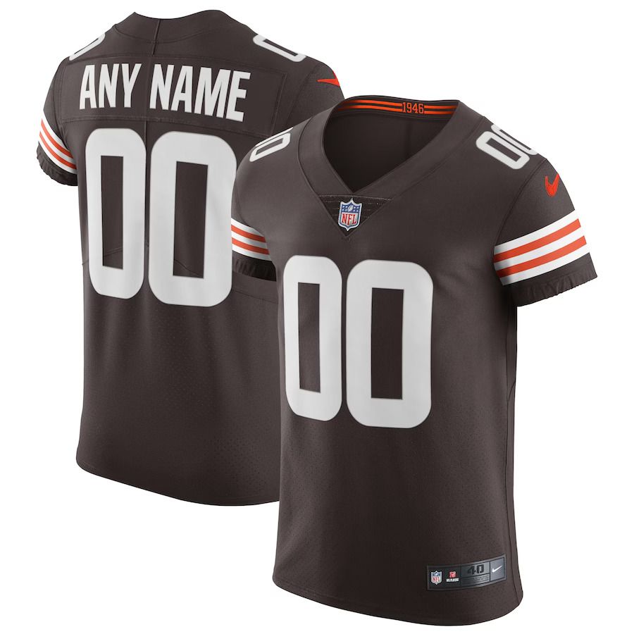 Men Cleveland Browns Nike Brown Vapor Elite Custom NFL Jersey